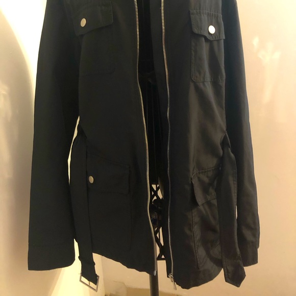 Women’s navy blue Tommy Hilfiger jacket with belt - Picture 2 of 7